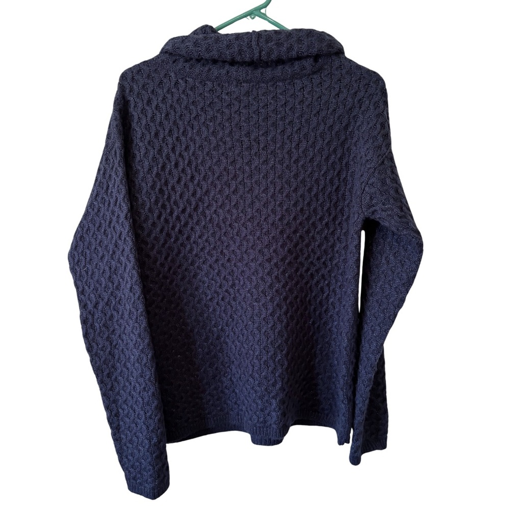 3/$20 Sonoma Navy Blue Long Sleeve Cowl Neck Sweater - Picture 2 of 4